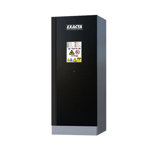 Armoires sécurité hautes noires pour batteries lithium-ion avec alarme