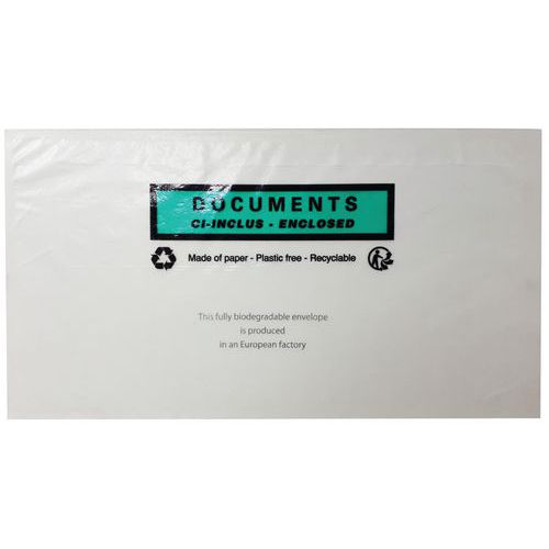 Documentenhoes - Kristalpapier - 'Documenten ingesloten' Documentenhoes - Kristalpapier - 'Documenten ingesloten'