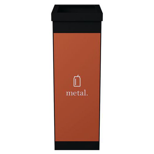 Corbeille de tri sélectif – Noir – 60 L - Paperflow