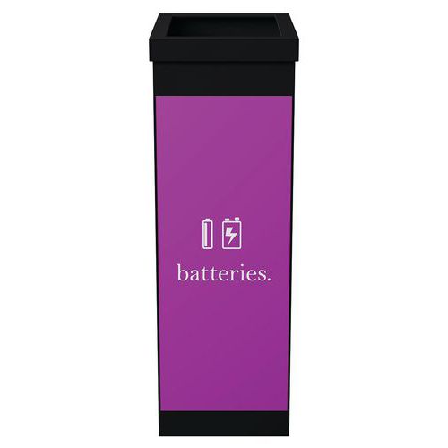 Corbeille de tri sélectif – Noir – 60 L - Paperflow