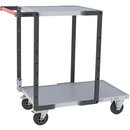 Flat-pack gereedschapswagen met plaatwerk dienbladen - Draagvermogen 250kg - FIMM