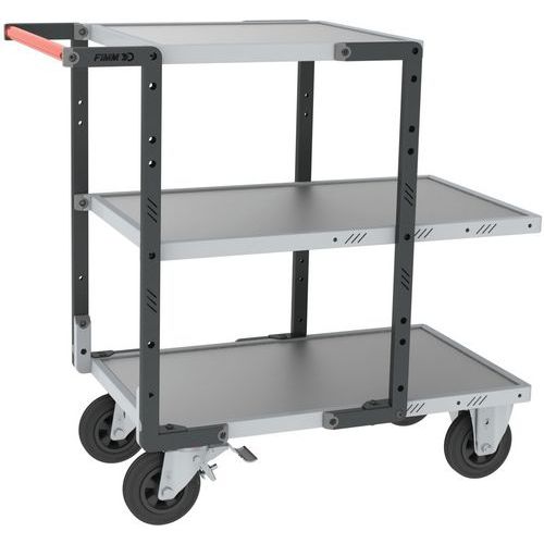 Tafelwagen CC-wiel met 2 etage en 2 handgreep 1225x540x980 mm - Fimm