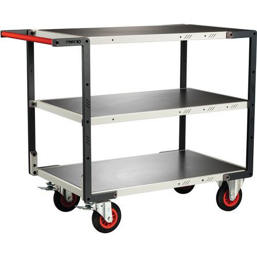 Tafelwagen CC-wiel met 2 etage en 2 handgreep 1225x540x980 mm - Fimm