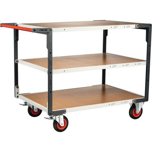 Tafelwagen Flat-pack met CC-wielen - 1355x795x980 mm - Fimm