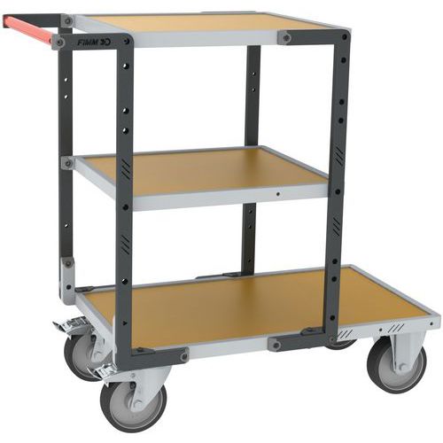 Tafelwagen Flat-pack met CC wiel 2 legbord 1095x540x980 mm -Fimm