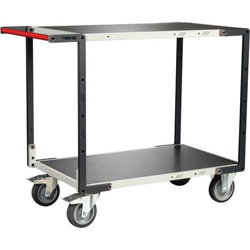 Tafelwagen CC-wiel met 2 etage en 2 handgreep 1225x540x980 mm - Fimm