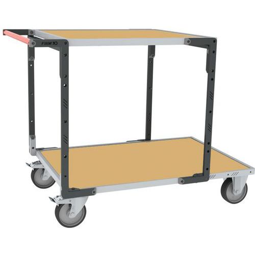 Tafelwagen Flat-pack met CC wiel 2 legbord 1095x540x980 mm -Fimm