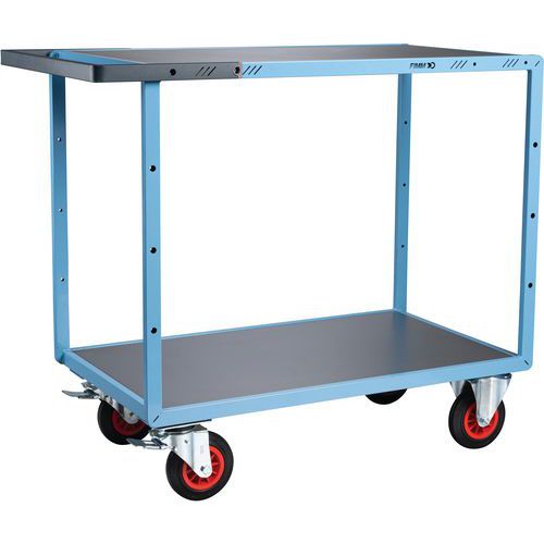 Tafelwagen gelast met TPE wielen - 1360x840x990 mm - Fimm