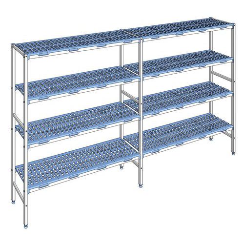 Rayonnage en ligne 4 niveaux P.40 cm-Tournus Equipement