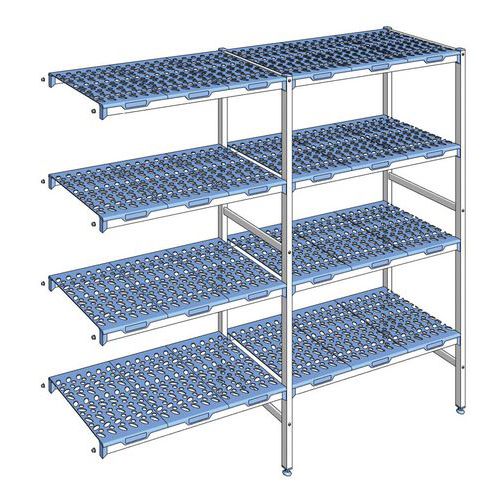 Rayonnage pour angle 4 niveaux P.50 cm-Tournus Equipement