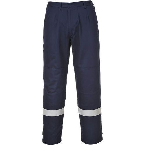 Broek Plus Bizflame FR56 Blauw Portwest, Type kledingstuk: Werkbroek en korte broek, Materiaal: Katoen