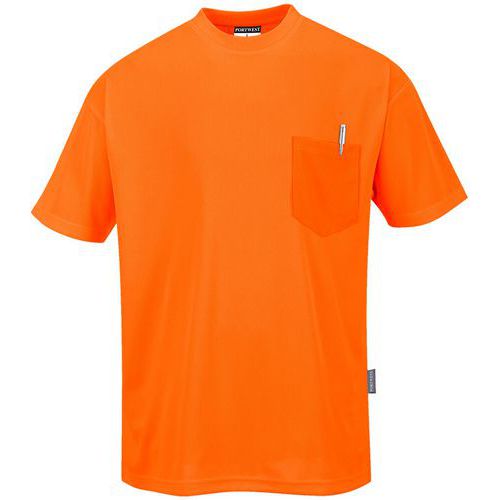 T-shirt Day-Vis manches courtes à poche orange - Portwest