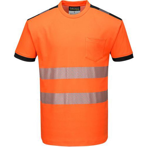 T-shirt Korte Mouw PW3 Hi-Vis Vision Blauw/oranje T181 Portwest