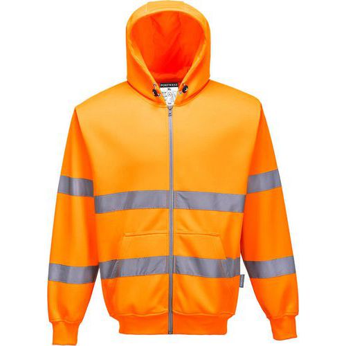 Sweatshirt Zip haute-visibilité à capuche B305 - Portwest