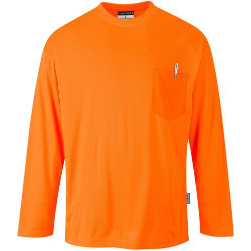 T-shirt lange mouw Day-vis Oranje S579 Portwest