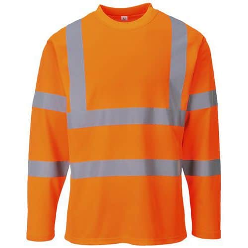 T-shirt lange mouwen Hi-Vis Oranje Portwest