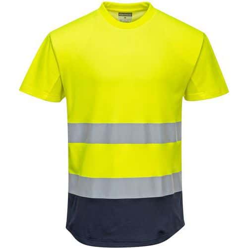 T-shirt Tweekleurig Mesh Blauw/geel C395 Portwest