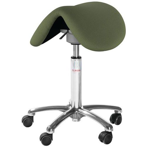 Stoel met Dalton-zadel Flexmatic model hoog Cura - Global Professional Seating
