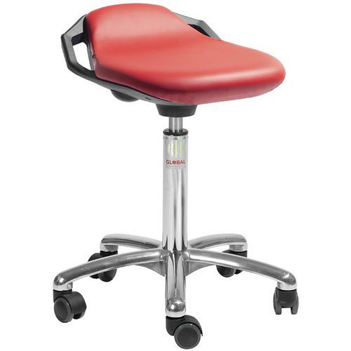 Kruk alu50 medium zitting Space imitatieleer - Global Professional Seating Kruk alu50 medium zitting Space imitatieleer - Global Professional Seating