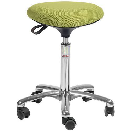 Kruk alu50 medium zitting Tria stof 3D - Global Professional Seating