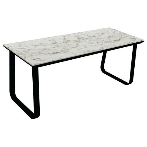 Eettafel Salt Dinner, Vermogen (aantal personen): 6, Onderstel kleur: Zwart