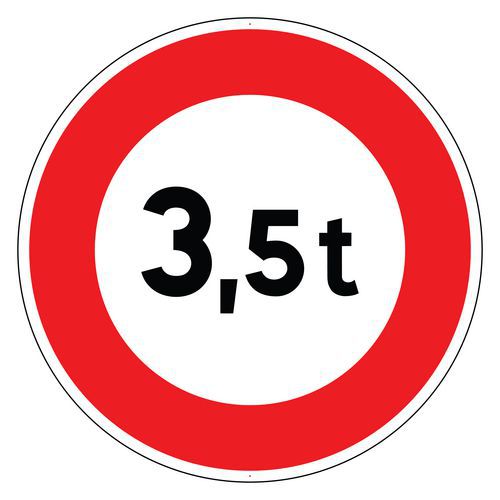 Signaalbord B13 Gewichtsbegrenzer tot 3,5 t - Kelias