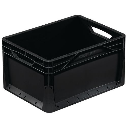 Dichte Euronorm-bak met open handgrepen - l 400 tot 600 mm - 20 tot 66 liter