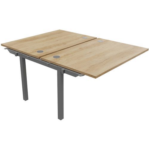 Bench met 2 werkplekken vervolg Partage