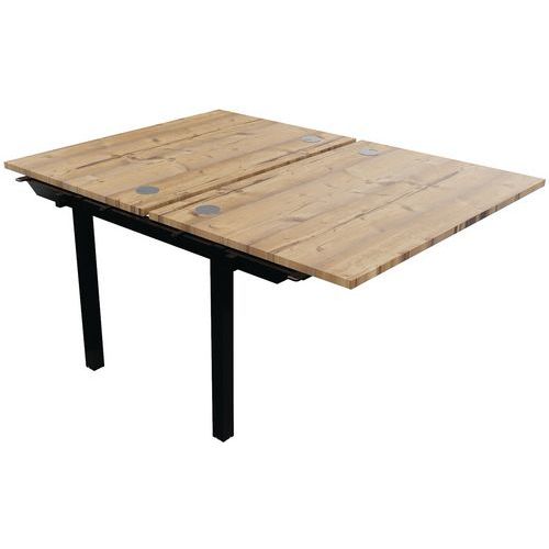Bench met 2 werkplekken vervolg Partage
