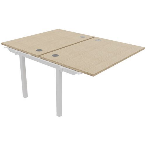 Bench met 2 werkplekken vervolg Partage