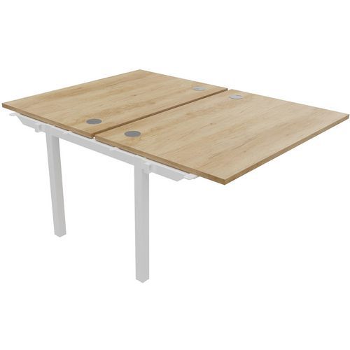 Bench met 2 werkplekken vervolg Partage