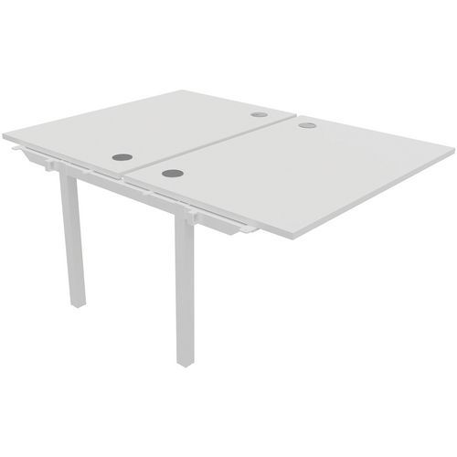 Bench met 2 werkplekken vervolg Partage
