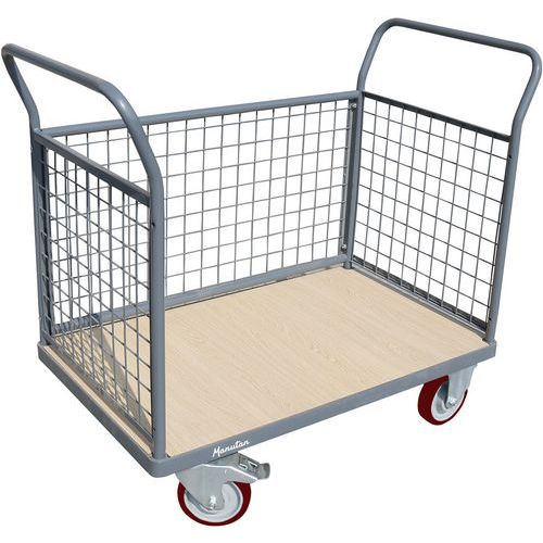 Gaaswandwagen met 3 duwbeugels, Zwenkwiel Ø: 150 mm, Max. belasting: 500 kg, Totale hoogte: 990 mm