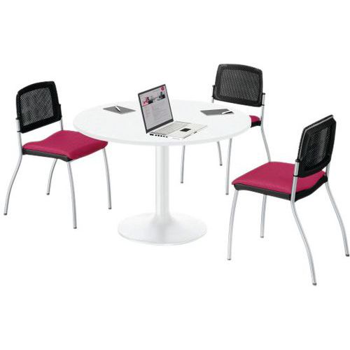 Tableau de réunion ronde en plateau Eloise - L120 cm - Eol Tableau de réunion ronde en plateau Eloise - L120 cm - Eol