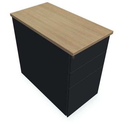 Caisson métal de bureau à 3 tiroirs P80 cm - Eol