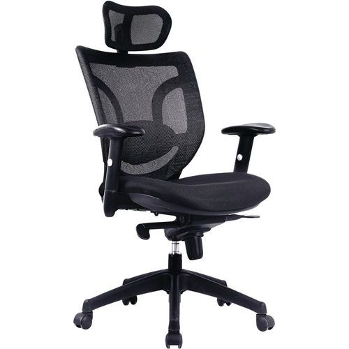 Bureaustoel van gaas - Hoge rugleuning - Nautilus Designs Newton Bureaustoel van gaas - Hoge rugleuning - Nautilus Designs Newton