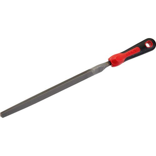 Vijl driekant halfzacht met heft 200 mm met gemonteerde clip - Sam