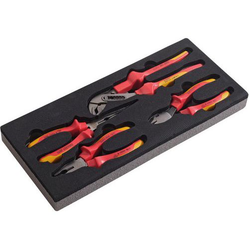 Foam module 1/3 met 4 geisoleerde tangen 1000 volt - Sam