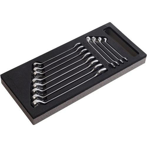 Module mousse 1/3 de 9 cles mixtes contre-coudées 8-19 mm - Sam