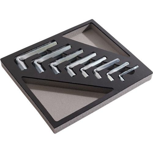 Foam module 2/3 met 8 gebogen pijpsleutel - Sam