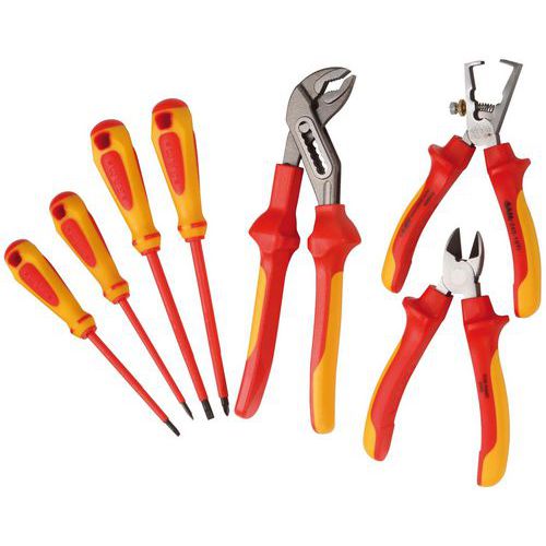 Gereedschap geisoleerd 1000V 3 tangen en 4 schroevendraaier - Sam Gereedschap geisoleerd 1000V 3 tangen en 4 schroevendraaier - Sam