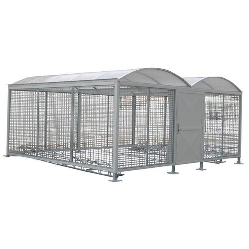Overkapping Fleury met gaas en sleutelslot, Totale lengte: 6 m, Totale diepte: 5 m, Model: Fleury