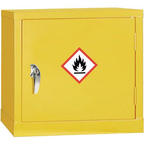 Mini armoire de stockage de produits inflammables COSHH - 457 x 457 mm - Premium