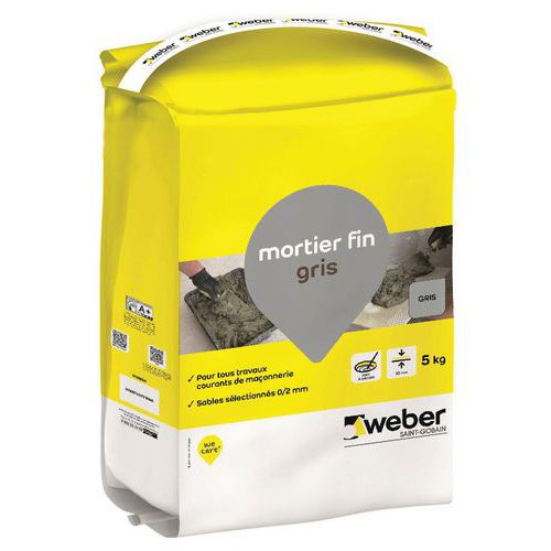 Fijne mortel voor gewoon metselwerk - 5 kg - Weber