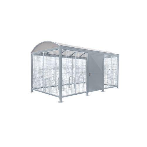 Overkapping Fleury met gaas en sleutelslot, Totale lengte: 5 m, Totale diepte: 3 m, Model: Fleury