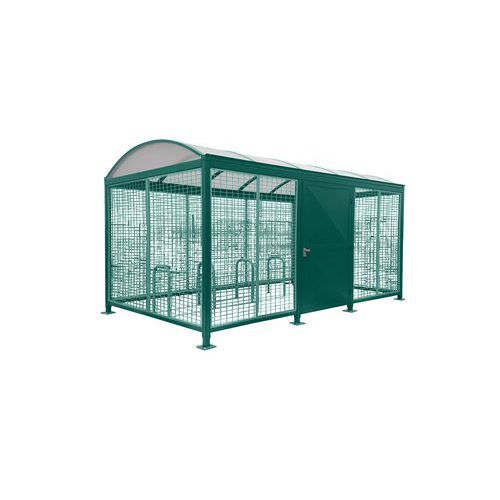 Overkapping Fleury met gaas en sleutelslot, Totale lengte: 5 m, Totale diepte: 3 m, Model: Fleury