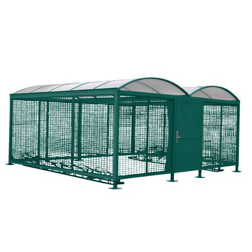 Overkapping Fleury met gaas en sleutelslot, Totale lengte: 6 m, Totale diepte: 5 m, Model: Fleury