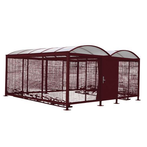 Overkapping Fleury met gaas en sleutelslot, Totale lengte: 6 m, Totale diepte: 5 m, Model: Fleury