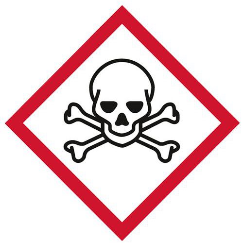 Leidingmarkering GHS06 - Toxisch - Systemtext