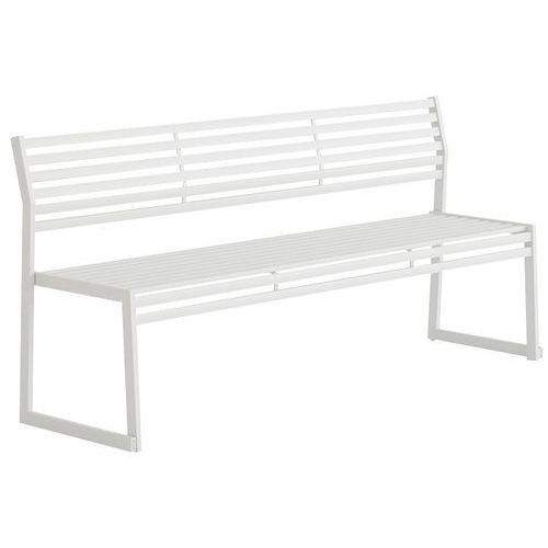 Bank met rugleuning van gegalvaniseerd staal - 180 cm - Urbantime